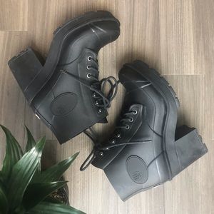 Hunter Boots - Original Block Heel Lace Up Boots